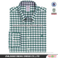 2016 new men's non iron regular fit oxford Gingham checked sport shirt with long sleeves